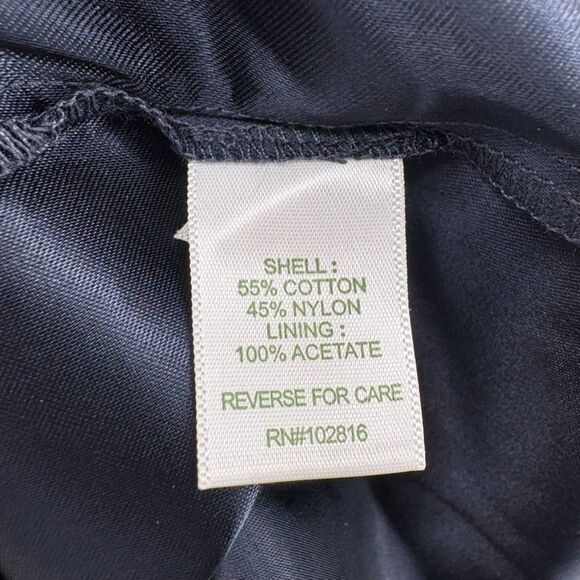 Garnet Hill Boheme Easy Lace Dress in Navy, Size 12, 3/4 Bishop Sleeve, Tie Neck - Picture 8 of 8